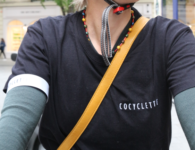 T-shirt noir floqué Cocyclette.